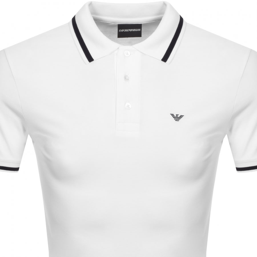 Alternative Image for ProductEmporio Armani Short Sleeved Polo T Shirt White2
